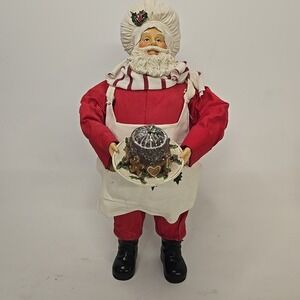 Clothique Possible Dreams Cake Baker Chef Figgy Pudding Santa Claus Figurine.